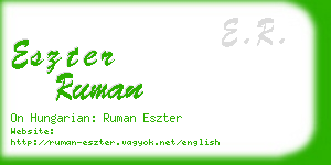 eszter ruman business card